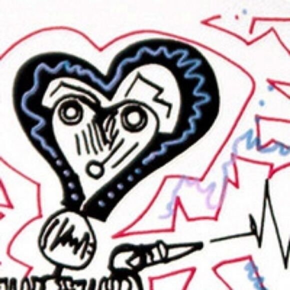 "Lovebot" : 3 color screen print - Picture 3 of 3